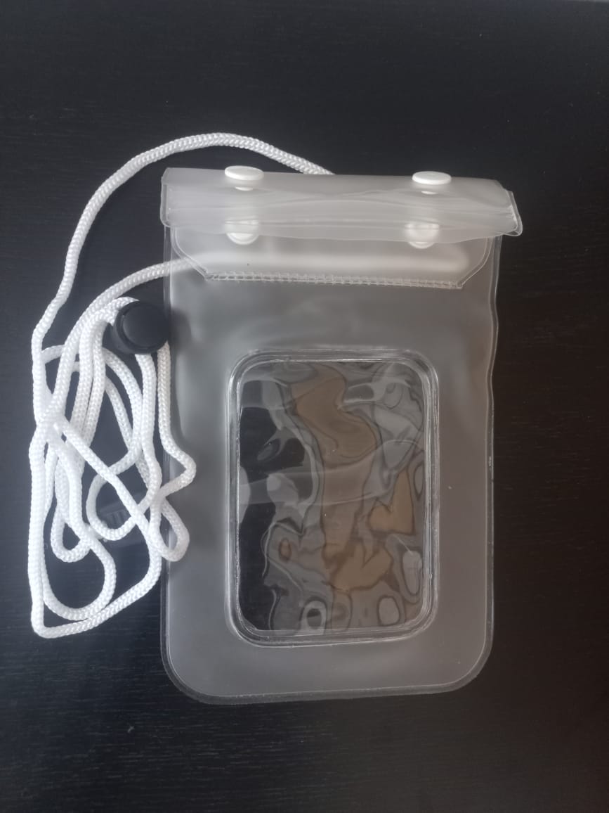 Clear PVC Waterproof Beach Bag with Cord - 0