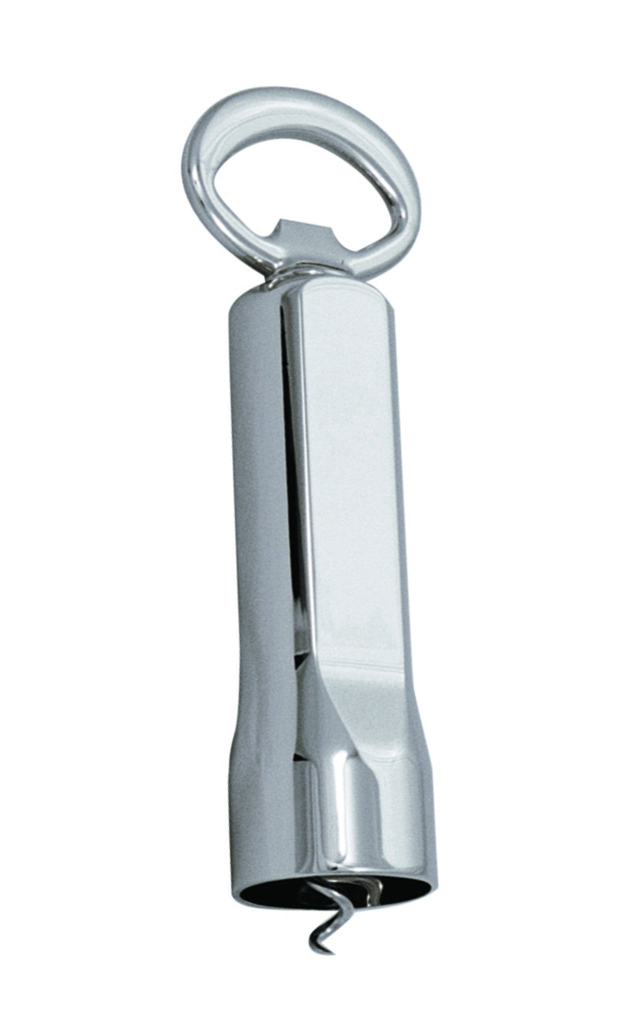 Silver covered corkscrew and bottle opener