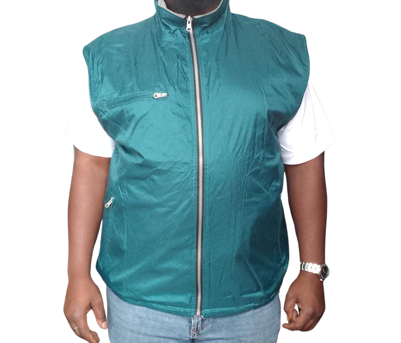 Reverseble Nylon Bodywarmer - Teal