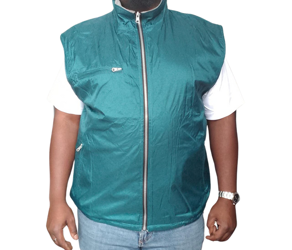 Reversible Nylon Body Warmer - Teal