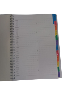 white A5 address book - 0