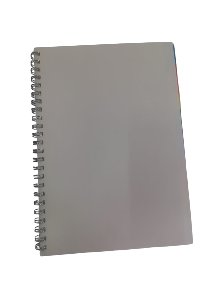 white A5 address book
