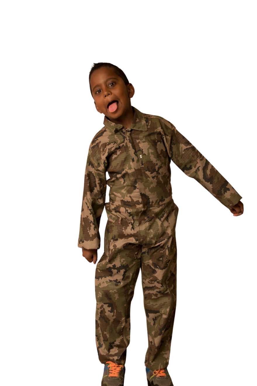 Kids Camo Overalls/Play Suits Durable, Comfortable, and Stylish Attir