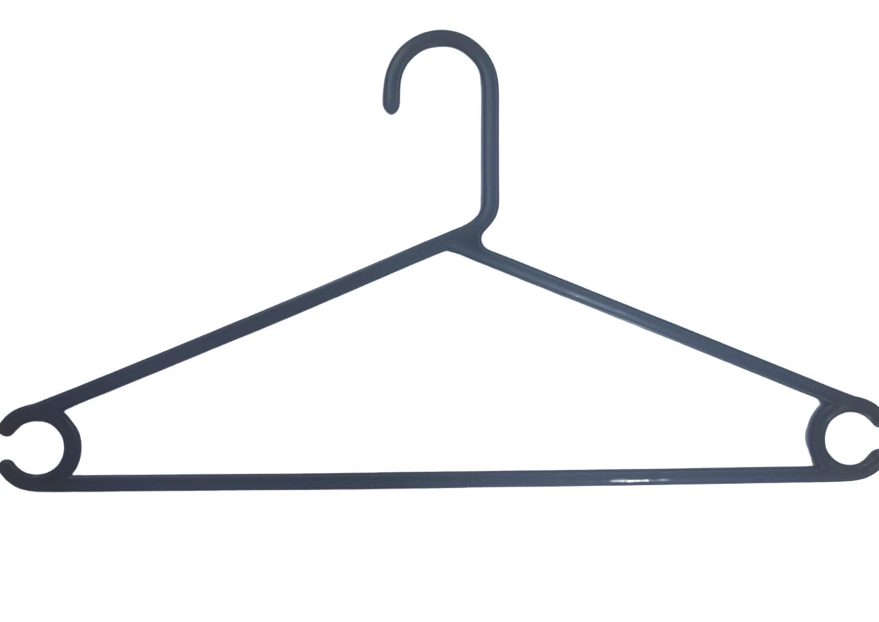 BLACK SLIMLINE PLASTIC TROUSER HANGER 10