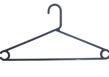 BLACK SLIMLINE PLASTIC TROUSER HANGER 10