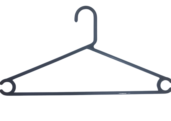 BLACK SLIMLINE PLASTIC TROUSER HANGER 10