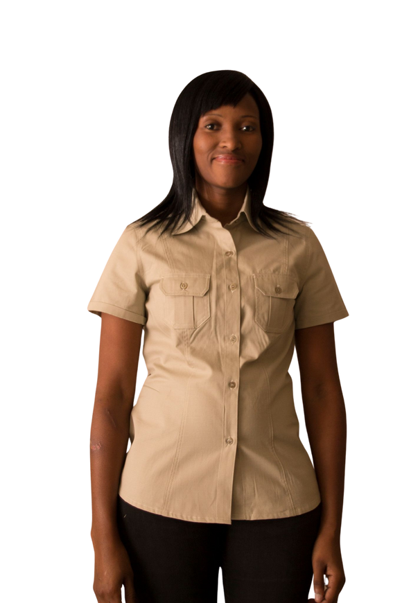 Ladies Safari Bush Shirts for Adventurous Style - Stone