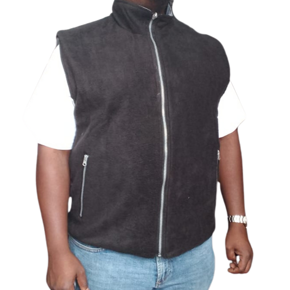 Reversible Nylon Body Warmer - Grey