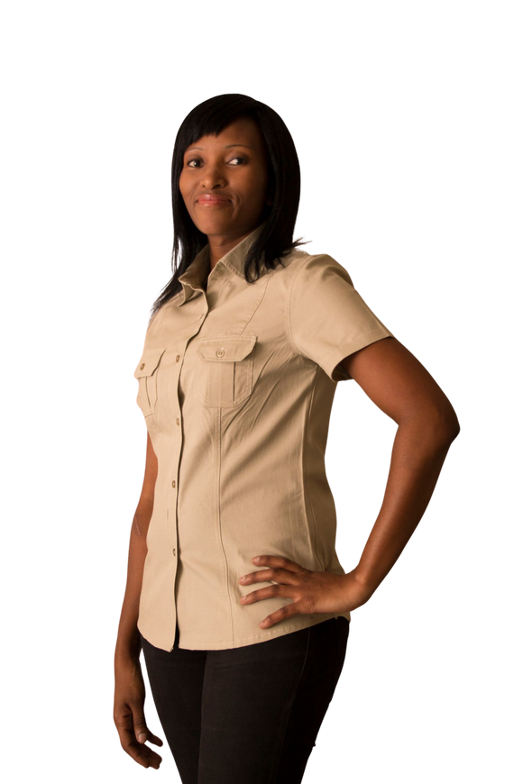 Ladies Safari Bush Shirts for Adventurous Style - Stone