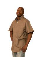 Mens Safari Bush Shirts - Khaki-2
