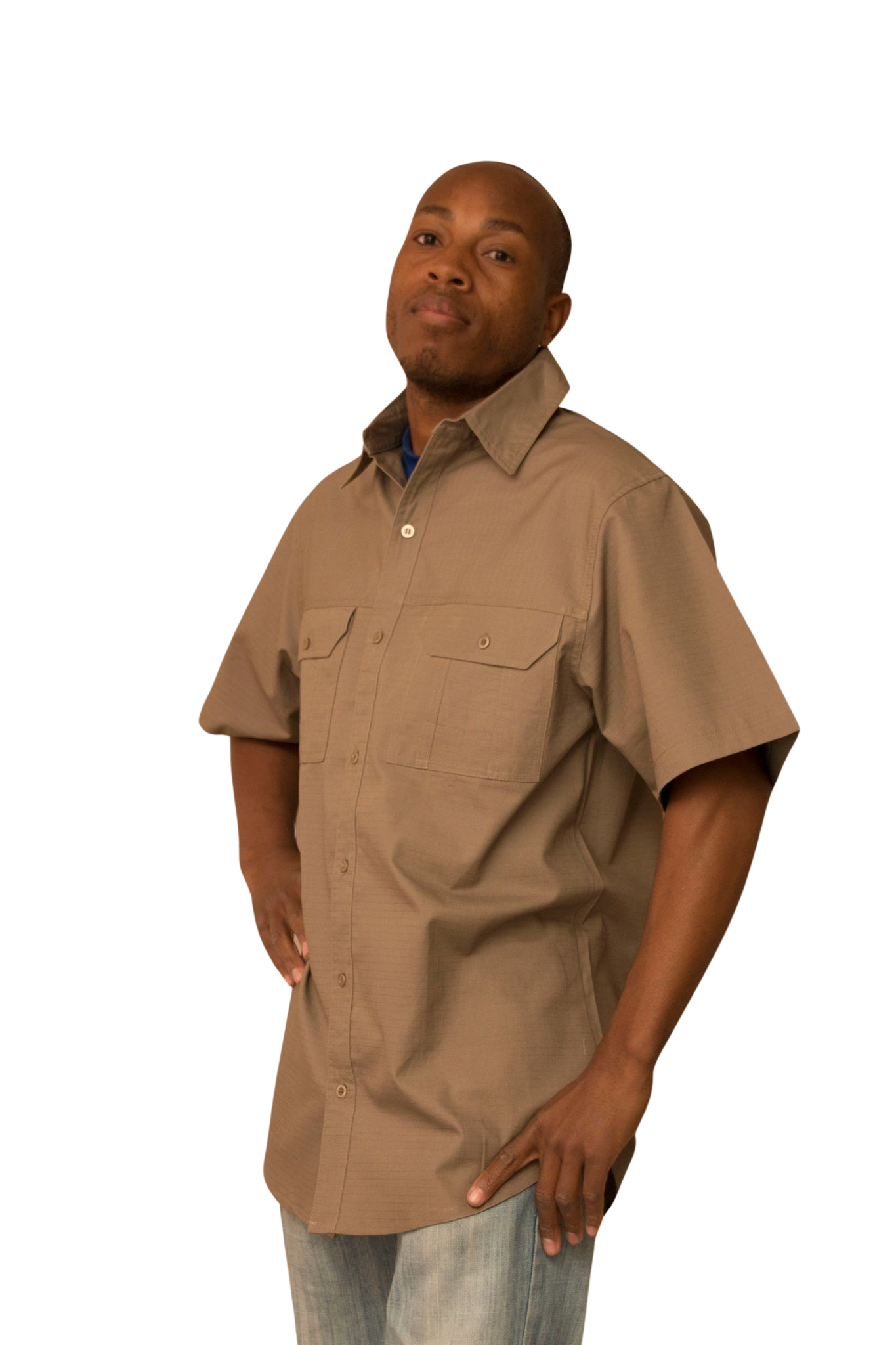 Mens Safari Bush Shirts - Khaki - 0