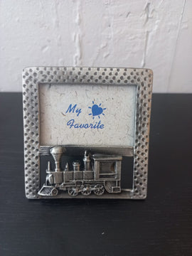 Pewter frame 'Train'