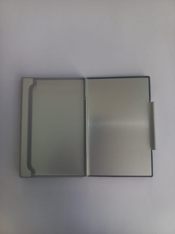 Black PU aluminium business card holder