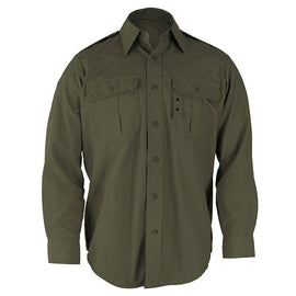Long Sleeve Olive Bush Shirt for Outdoor Safaris
