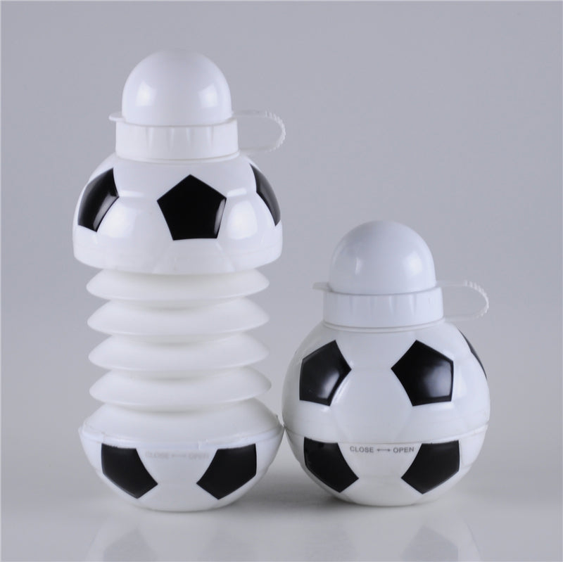 Expandable Soccer Ball-Shaped Water Bottle for Active Enthusiasts