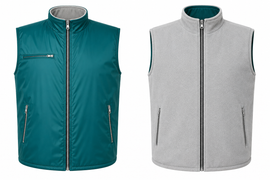 Reversible Nylon Body Warmer - Teal