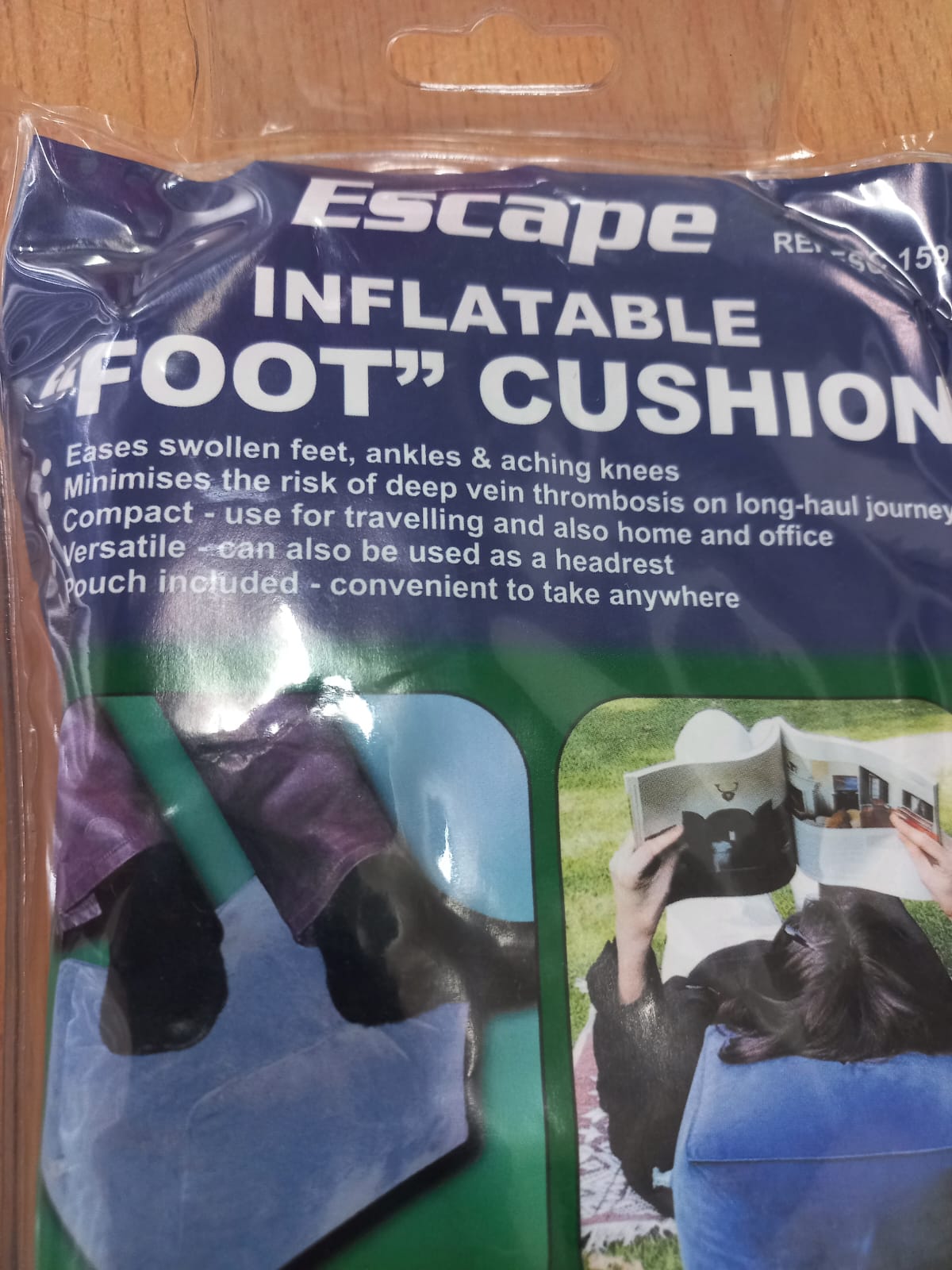Inflatable Foot cushion (available in grey and navy)