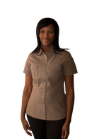 Ladies Safari Bush Shirts for Adventurous Style - Khaki-2