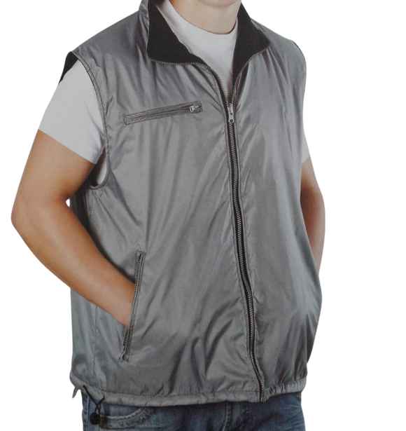 Reversible Nylon Body Warmer - Grey