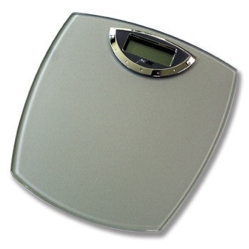 Chrome and glass digital scale