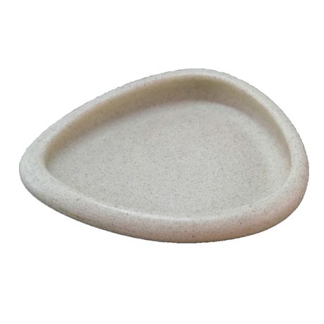 Cream Polyresin Soap Dish 'Sand and Stone' Effect