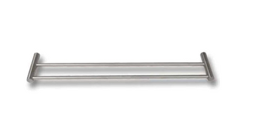 Matt chrome double wall mounted towel bar