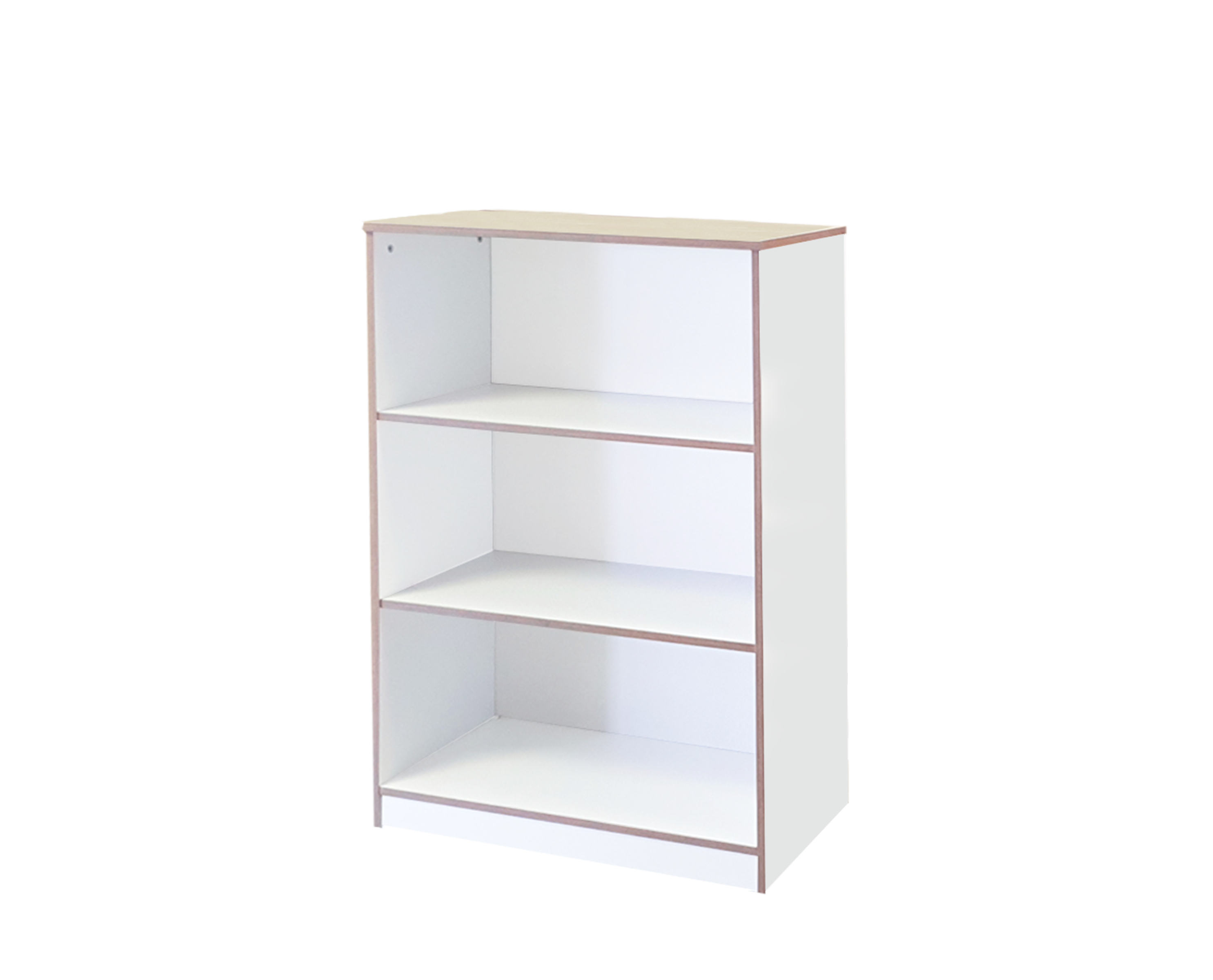 3-Tier White Bookshelf for Stylish Organization - 1150H