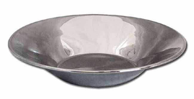 Nickel plated brass round bowl 'classic' (41cm)
