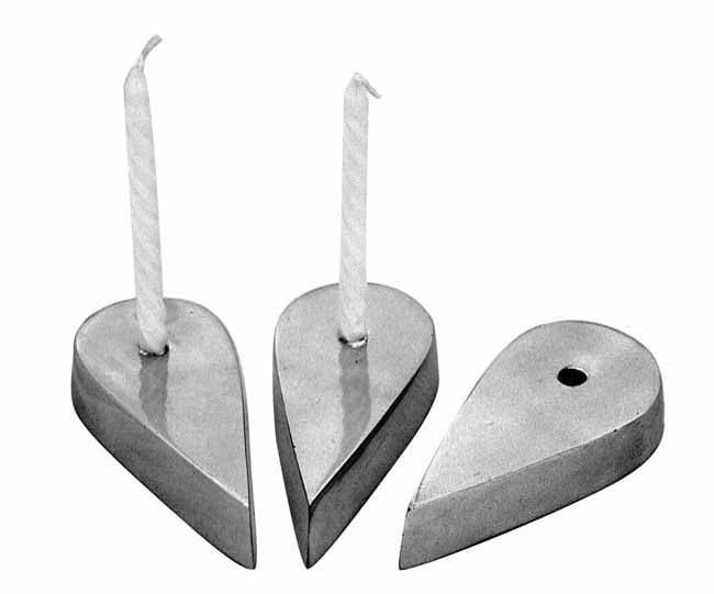Aluminium candle holder tear drop, Table - Presence