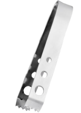 Matt stainless steel ice tongs