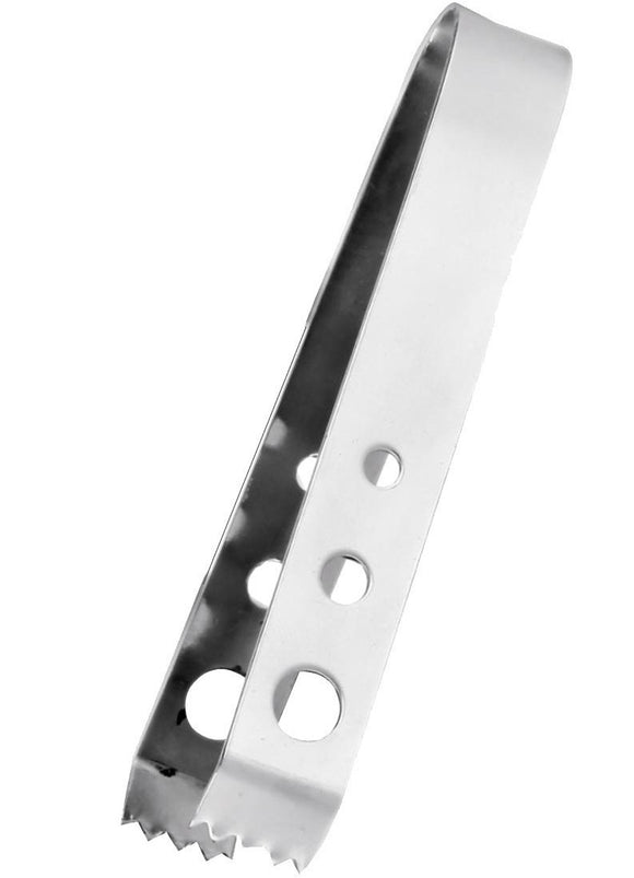 Matt stainless steel ice tongs