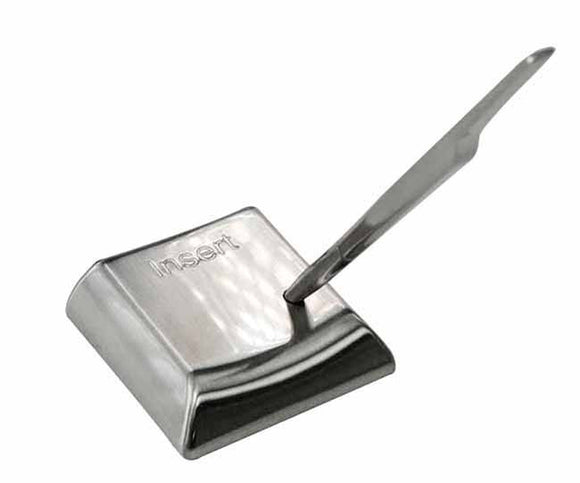 Nickel satin computer key pen stand