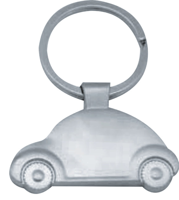 Matt silver keyring 'car shape' in presentation box