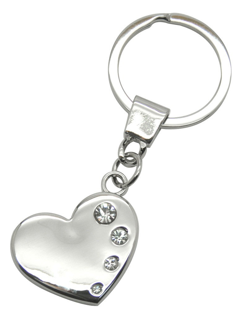 Durable Stainless Steel Personalized Keyring in Gift Box - Fashionable Key Ring for Keys, Car, Purses, and Handbags (Silver - 3.2x2.8cm)