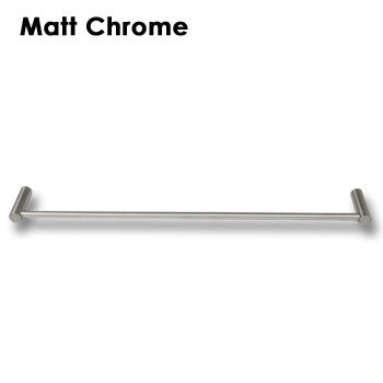 Matt chrome single wall mounted towel bar