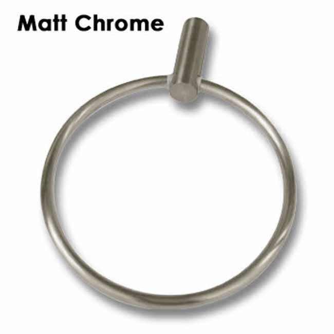 Matt chrome wall mounted towel ring