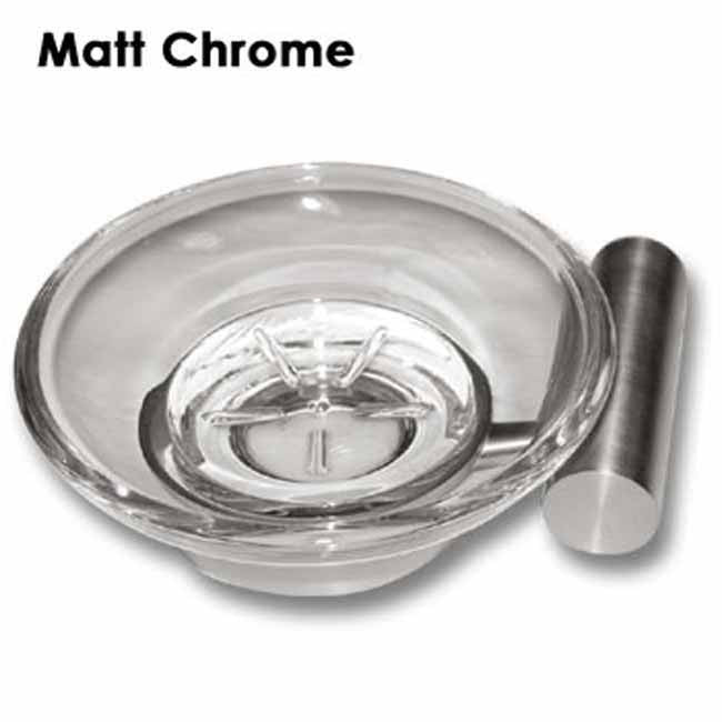 Matt chrome wall mounted soap dish