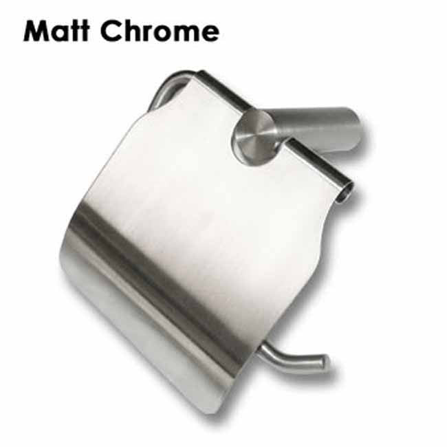 Matt chrome wall mounted toilet roll holder