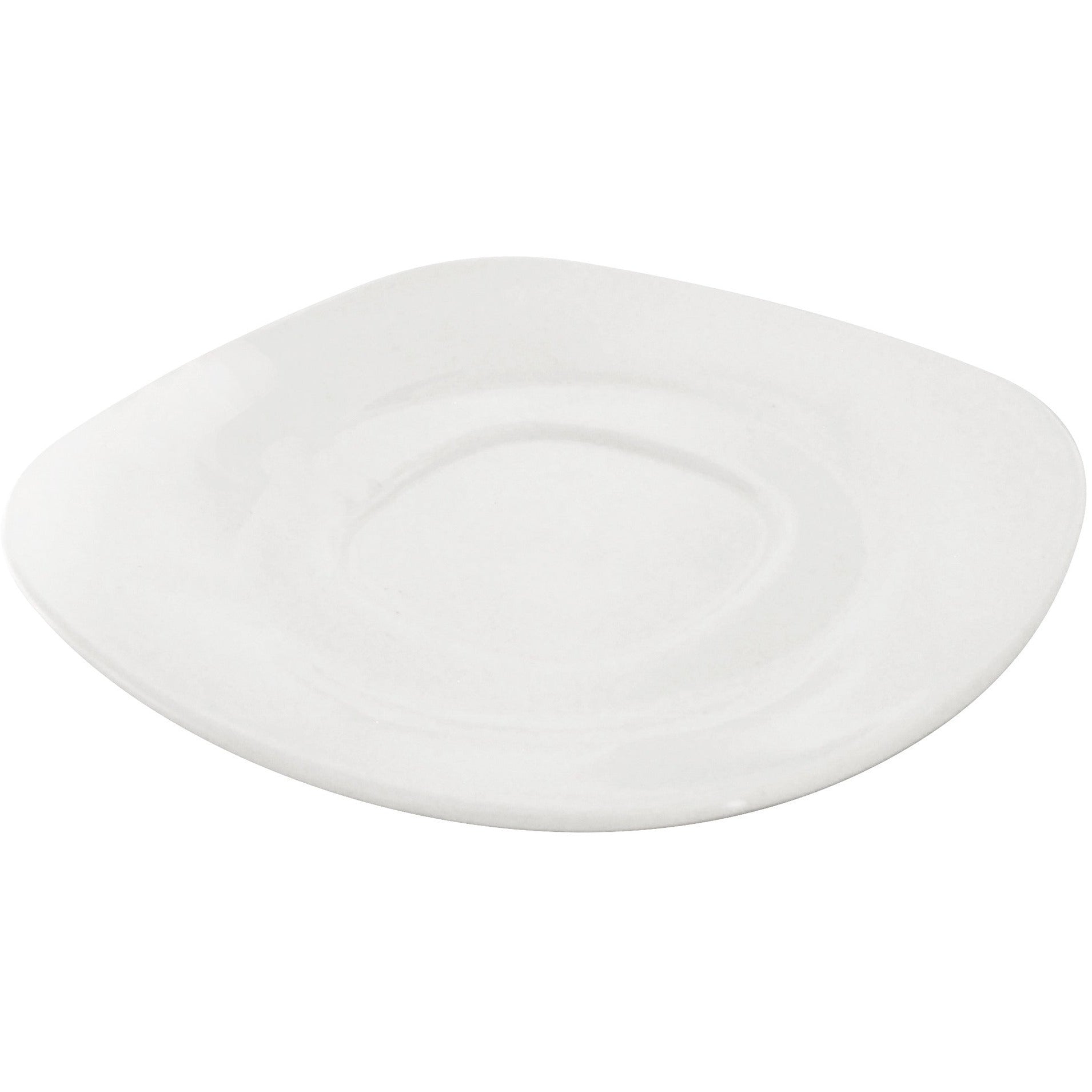 White fine porcelain saucer