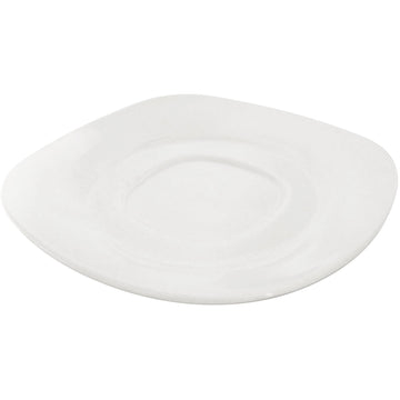 White fine porcelain saucer