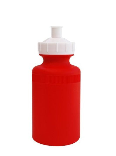 Red water bottle with white cap (400ml)
