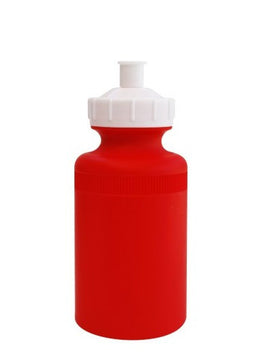 Red water bottle with white cap (400ml)