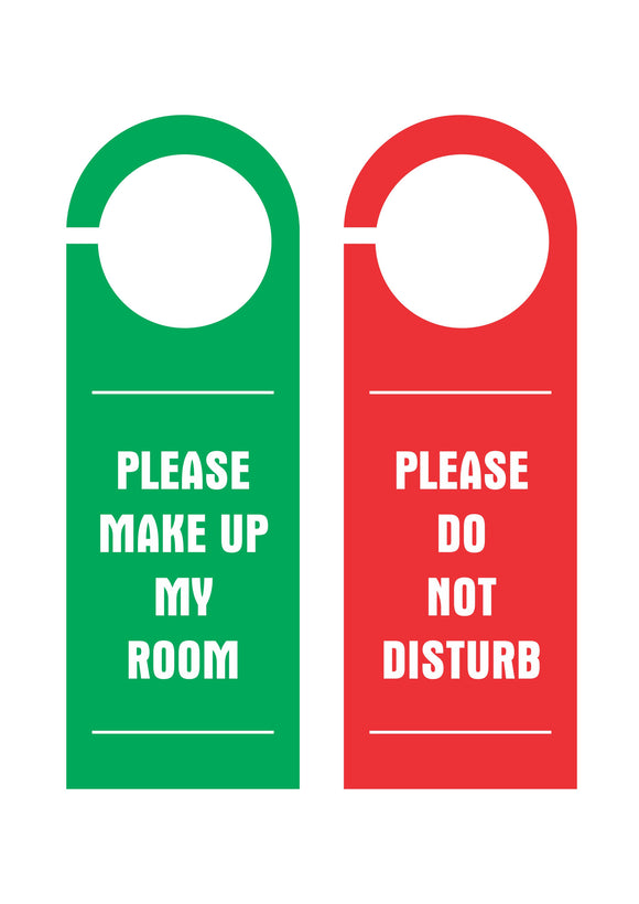 DO NOT DISTURB / MAKE UP my ROOM' card