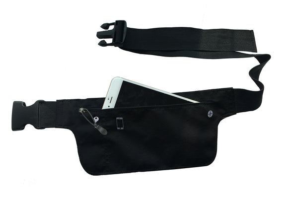 Black waist wallet/running belt and pouch