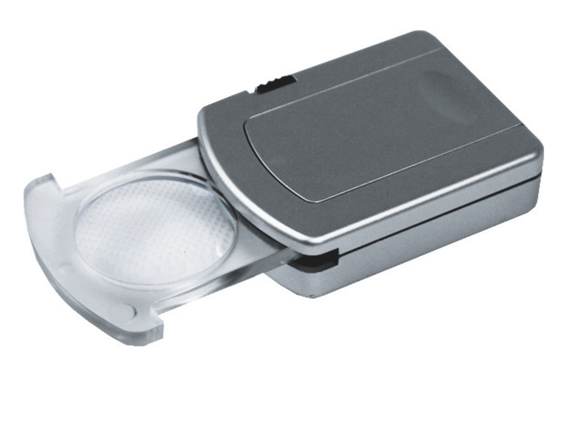 Silver double magnifier with light