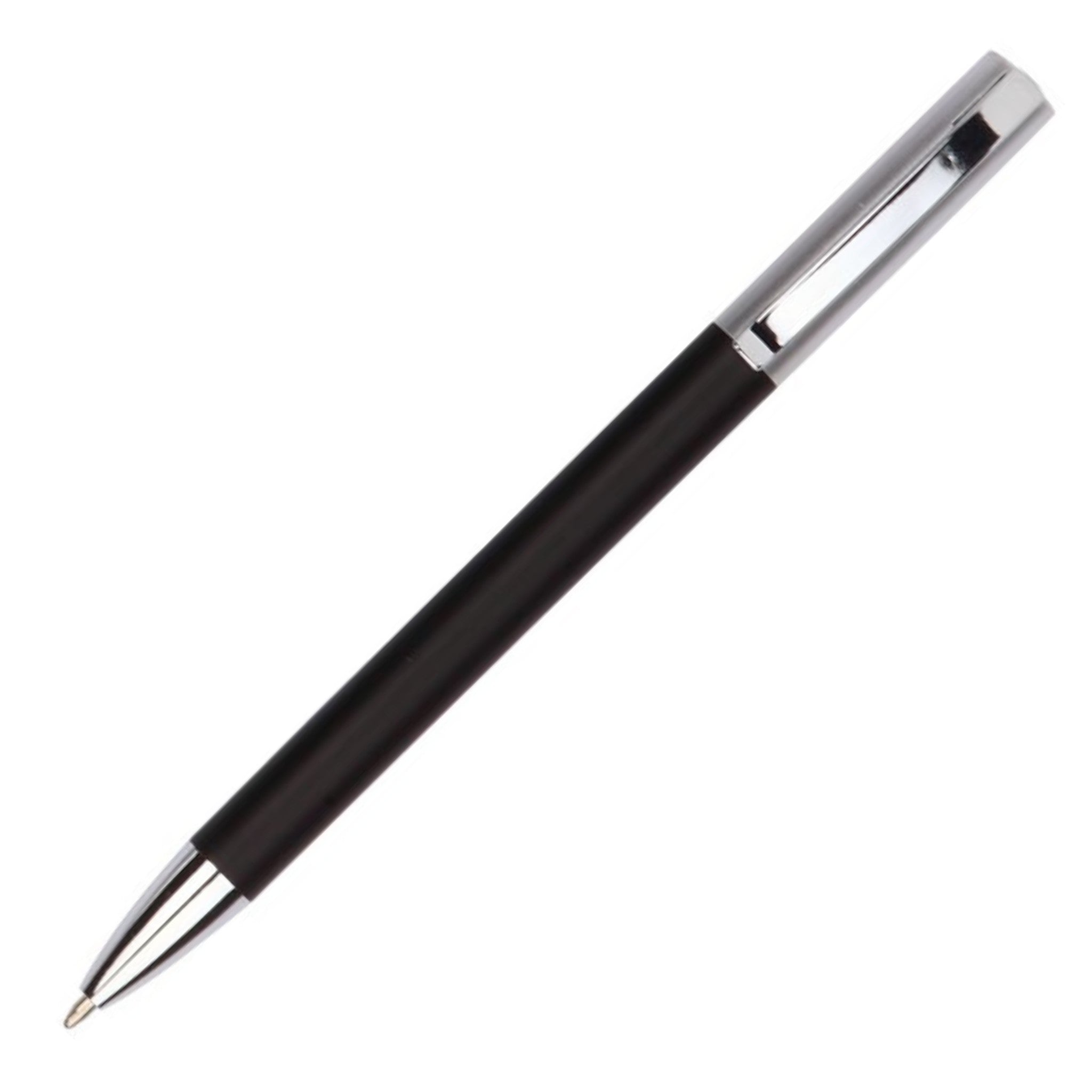 Black and silver ballpoint pen 'annie', Pens - Presence