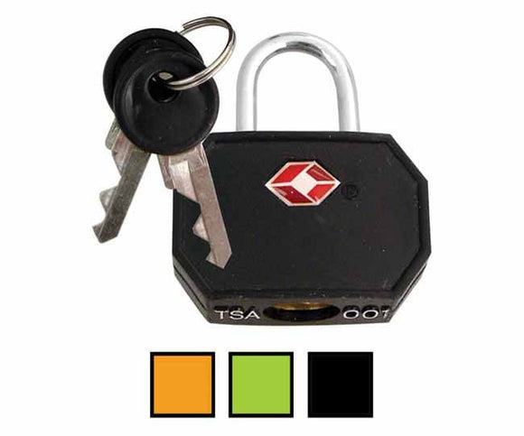 Orange TSA brass coated padlock