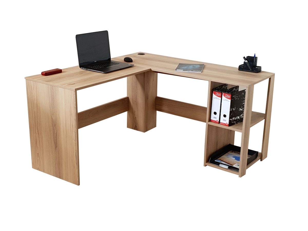 L-Workstation Desk with Built-In File Organizer: Maximize Your Workspace and Organization
