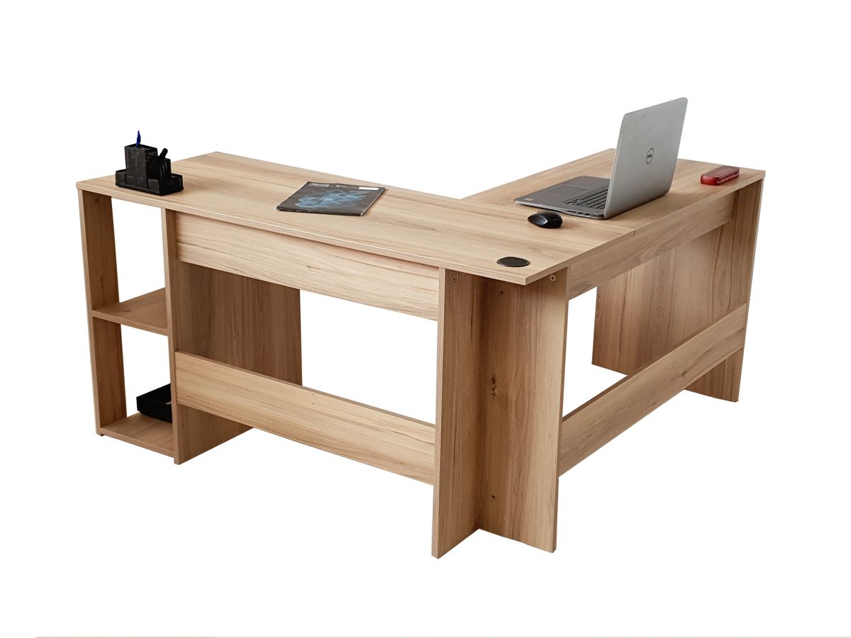 L-Workstation Desk with Built-In File Organizer: Maximize Your Workspace and Organization